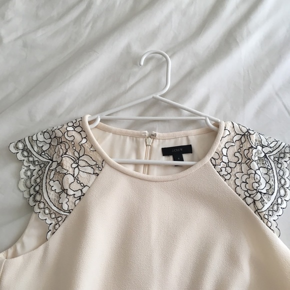 J.Crew Lace Edged Cap Sleeve Dress - Picture 4 of 8